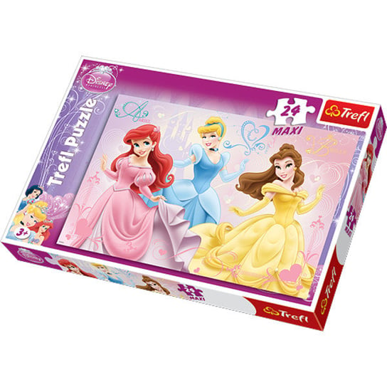 Trefl, puzzle, Disney, Maxi, Księżniczki Disneya, puzzle, Radosne Księżniczki, 24 el. Trefl