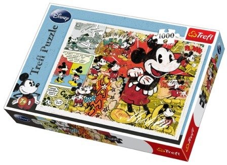 Trefl, puzzle, Disney, Myszka Miki i Przyjaciele, Retro, 1000 el. Trefl