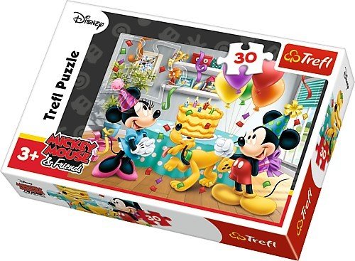 Trefl, puzzle, Disney, Myszka Miki i Przyjaciele, Tort urodzinowy, 30 el. Trefl
