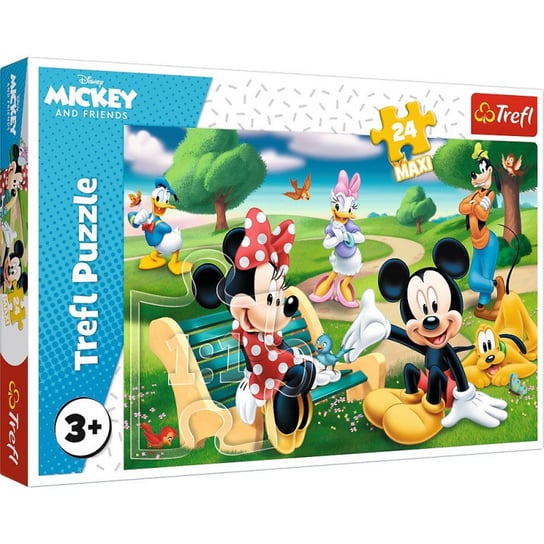 Trefl, puzzle, Disney, Myszka Miki i Przyjaciele, W gronie przyjaciół, 24 el. Trefl