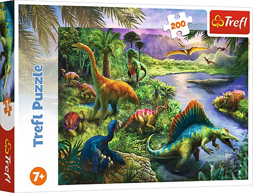 Trefl, puzzle, Drapieżne dinozaury , 200 el. Trefl