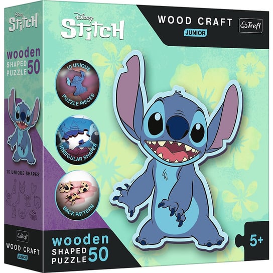 Trefl, Puzzle drewniane, Lilo&Stitch, 50 el. Trefl