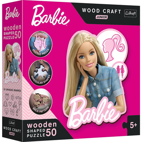 Trefl, Puzzle drewniane, Piękna Barbie, 50 el. Trefl