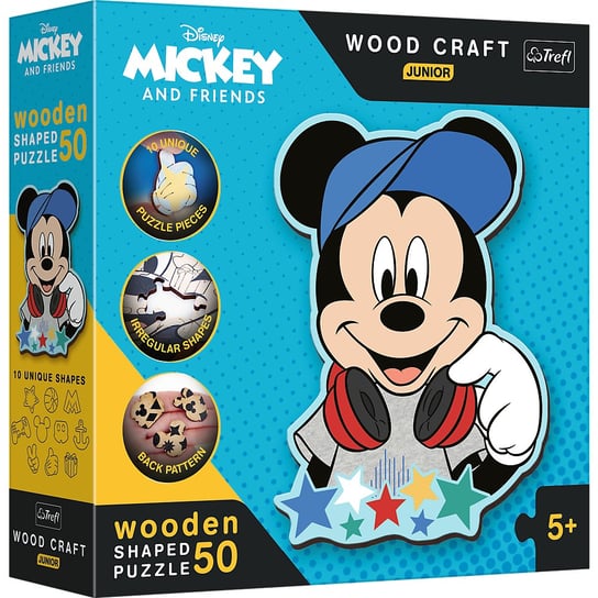 Trefl, Puzzle drewniane, W świecie Mickey, 50 el. Trefl