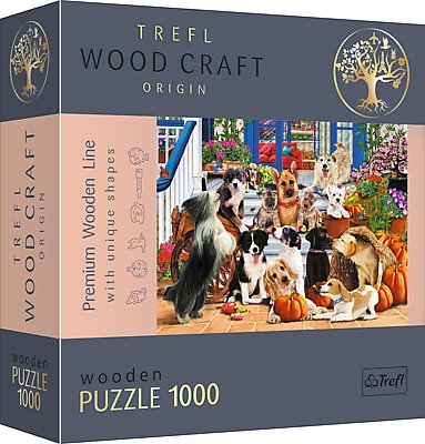 Trefl, puzzle drewniane, Wood Craft, Psia przyjaźń, 1000 el. Trefl
