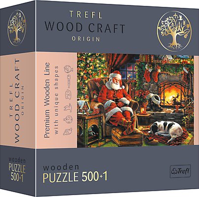 Trefl, puzzle drewniane, Wood Craft, Świąteczny wieczór, 501 el. Trefl