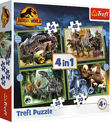 Trefl, puzzle, Groźne dinozaury, 35/48/54/70 el. Trefl