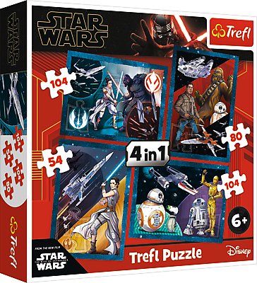 Trefl, puzzle, Gwiezdne Wojny, Poczuj Moc , 54/80/104 el. Trefl