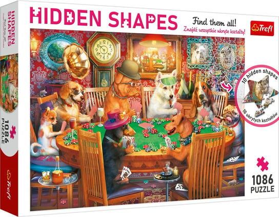 Trefl, Puzzle Hidden Shapes, Wieczór gier, 1086 el. Trefl