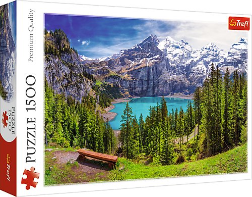 Trefl, puzzle, Jezioro Oeschinen, Alpy, Szwajcaria, 1500 el. Trefl