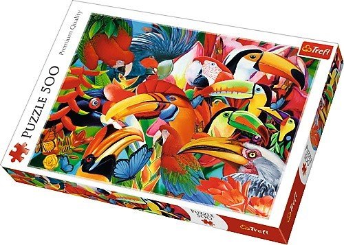 Trefl, puzzle, Kolorowe ptaki, 500 el. Trefl