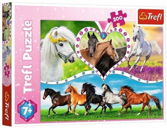 Trefl, puzzle, Konie Dla Dziewczynki, 200 el. Trefl