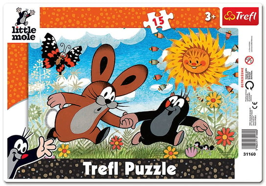 Trefl, puzzle, Krecik i Przyjaciele, Biegnijmy, 15 el. Trefl
