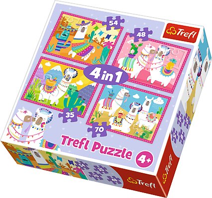 Trefl, puzzle, Lamy na wakacjach, 35/48/54/70 el. Trefl