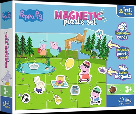 Trefl, puzzle, Magnetyczne, Karty Zabawy Peppy, 9 el. Trefl