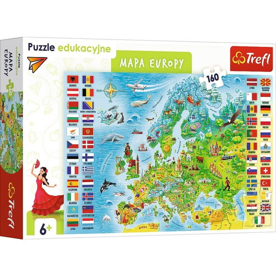Trefl, puzzle, Mapa Europy, 160 el. Trefl