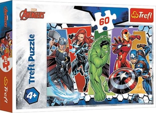 Trefl, puzzle, Marvel, Niezwyciężeni Avengersi, 60 el. Trefl