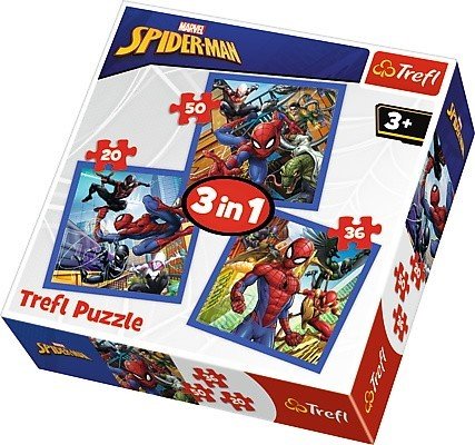 Trefl, puzzle, Marvel, Spider-Man, Pajęcza siła, 20/36/50 el. Trefl