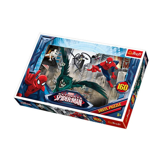 Trefl, puzzle, Marvel, Spider-man, W pogoni za złoczyńcą, 160 el. Trefl