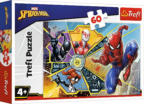Trefl, puzzle, Marvel, Spider-Man, W sieci, 60 el. Trefl