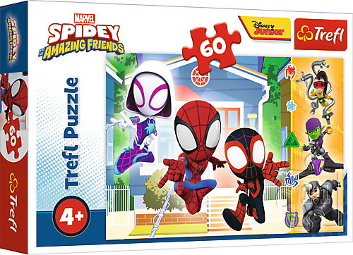Trefl, puzzle, Marvel, Spider-man, W świecie Spidey'a, 60 el. Trefl