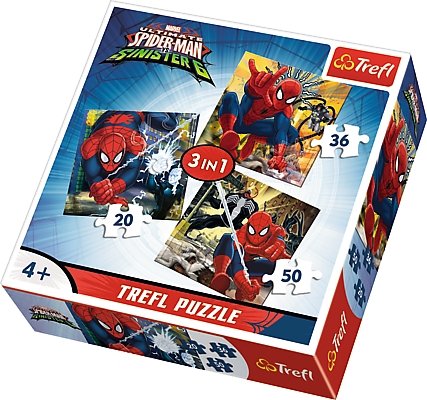 Trefl, puzzle, Marvel, Spiderman, 20/36/50 el. Trefl