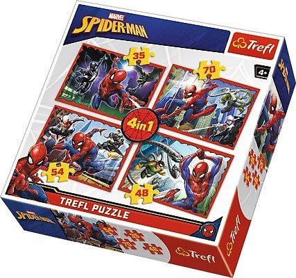 Trefl, puzzle, Marvel, W sieci Spider-Mana, 35/48/54/70 el. Trefl