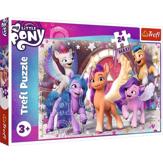 Trefl, puzzle,Maxi, My Little Pony, Radość Kucyków Pony , 24 el. Trefl