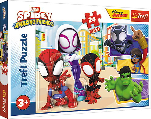 Trefl, puzzle, Maxi, Spider-Man, Spidey i przyjaciele, 24 el. Trefl