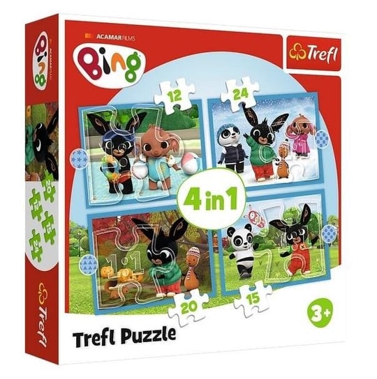 Trefl, Puzzle Maxi Standard dla dzieci, Wesoły Bing, 12/15/20/24 el. Trefl