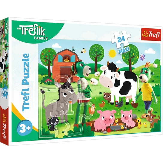 Trefl, Puzzle maxi Trefliki na wsi, 24 el. Trefl