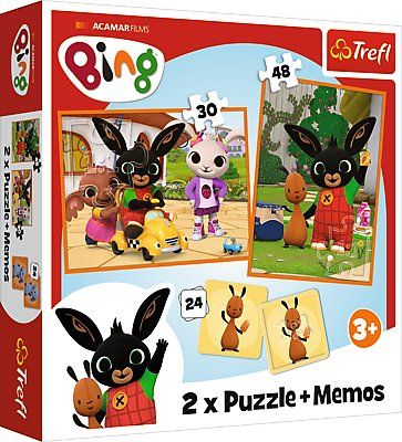 Trefl, puzzle, + Memos - Bing Z Przyjaciółmi, 30/48 el. Trefl