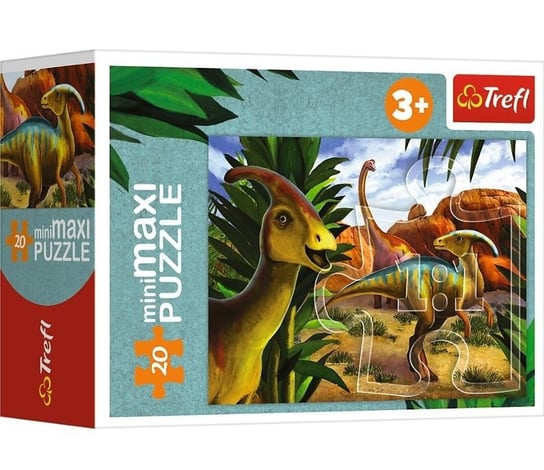 Trefl, Puzzle, miniMAXI Świat Dinozaurów v1, 20 el. Trefl