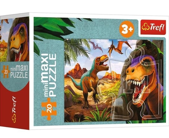 Trefl, Puzzle, miniMAXI Świat Dinozaurów v2 T-Rex, 20 el. Trefl