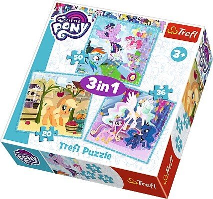 Trefl, puzzle, My Little Pony, Radosne dni kucyków, 20/36/50 el. Trefl