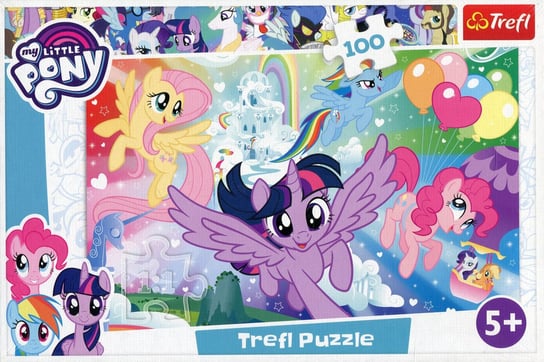 Trefl, puzzle, My Little Pony, Tęczowa Kraina, 100 el. Trefl