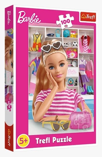 Trefl, Puzzle Poznaj Barbie, 100 el. Trefl