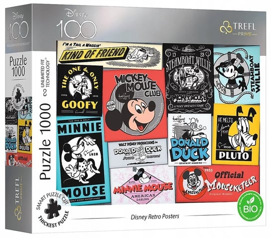 Trefl, Puzzle, Prime Uft, Disney Retro Posters, 1000 el. Trefl