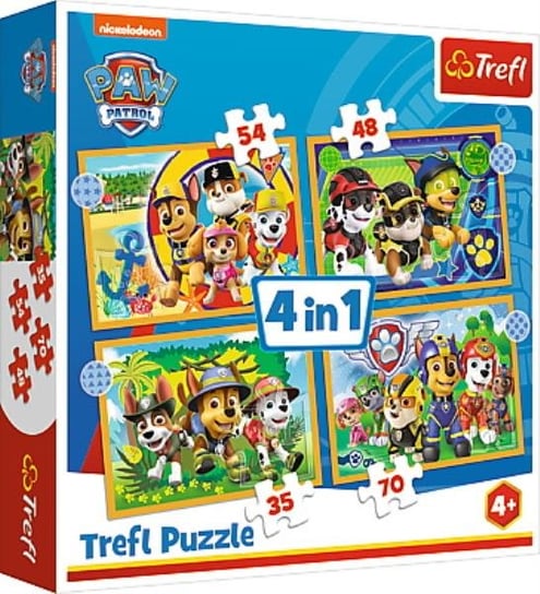 Trefl, puzzle, Psi Patrol, Wakacyjny Psi Patrol, 35/48/54/70 el. Trefl