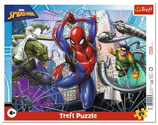 Trefl, puzzle, ramkowe, Odważny Spider-Man , 25 el. Trefl