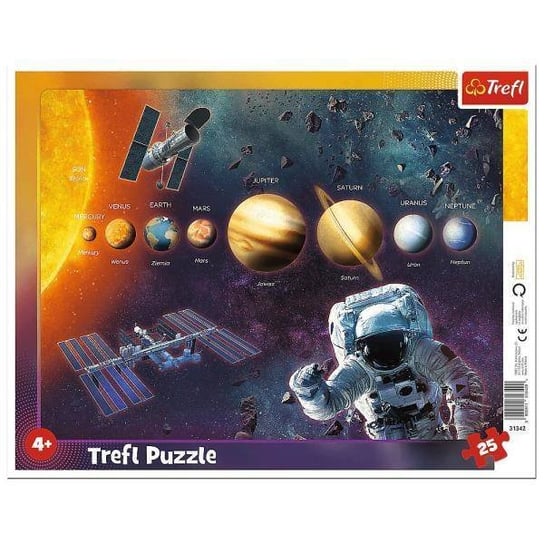 Trefl, puzzle, ramkowe, Układ Słoneczny , 25 el. Trefl