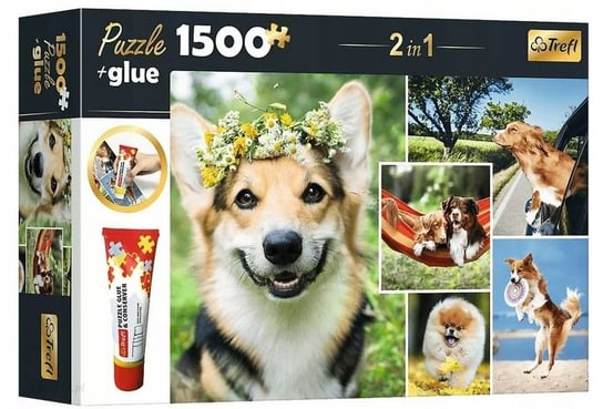 Trefl, Puzzle SŁODKIE PIESKI + KLEJ 26181, 1500 el. Trefl