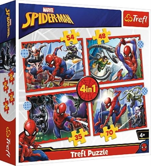 Trefl, puzzle, Spider-Man, Bohaterski Spider-Man, 35/48/54/70 el. Trefl