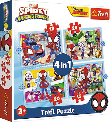 Trefl, puzzle, Spidermas, Ekipa Spidey'a, 12/15/20/24 el. Trefl