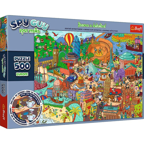 Trefl, Puzzle, Spy Guy Lost Items Europa, 500 el. Trefl