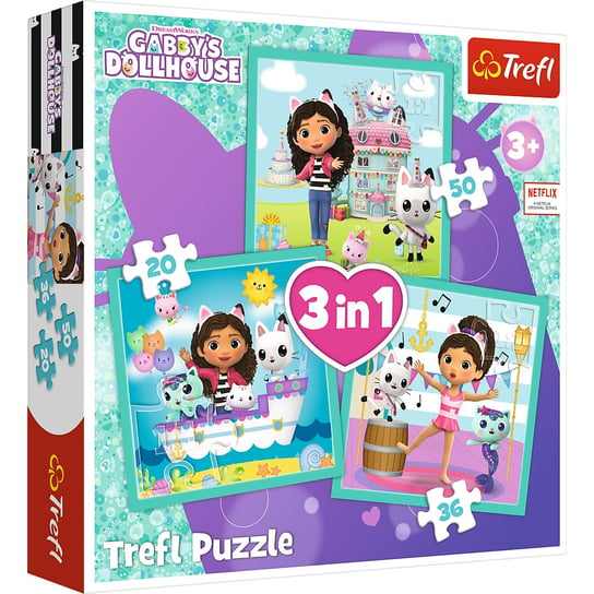 Trefl, Puzzle Standard dla dzieci, Aktywności Gabby, 20/36/50 el. Trefl