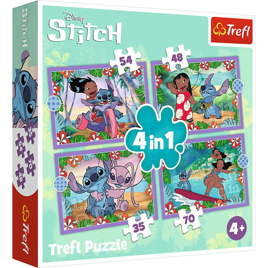 Trefl, Puzzle Standard dla dzieci, Lilo & Stitch, Szalony Dzień, 35/48/54/70 el. Trefl