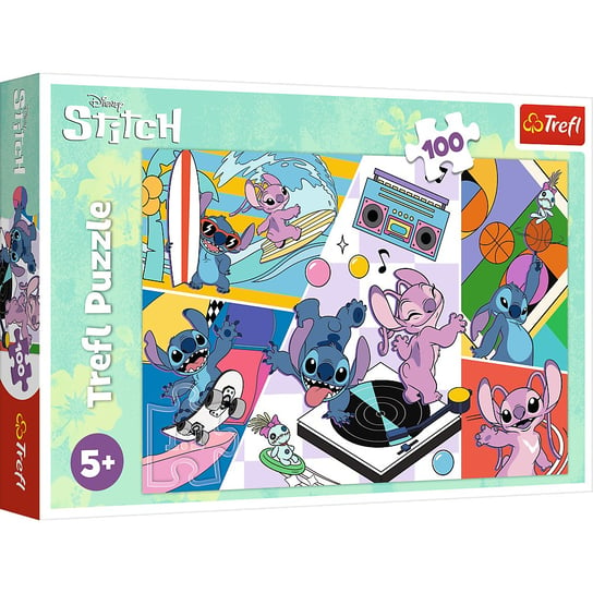 Trefl, Puzzle Standard dla dzieci, Lilo & Stitch, Wspomnienia, 100el. Trefl