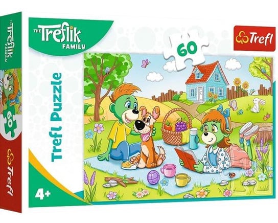 Trefl, Puzzle Standard dla dzieci, Przygody Rodziny Treflików, 60 el. Trefl