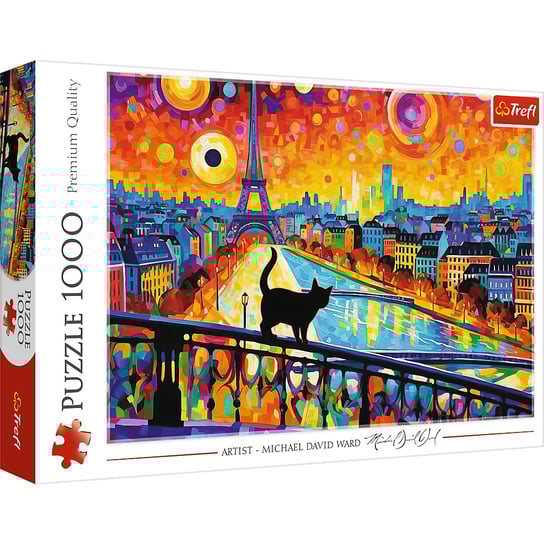 Trefl, Puzzle Standard, Kot w Paryżu, 1000 el. Trefl